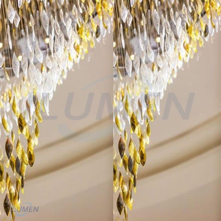 SXCE009 ĐÈN THỦY TINH THÁC NƯỚC KIM TUYẾN