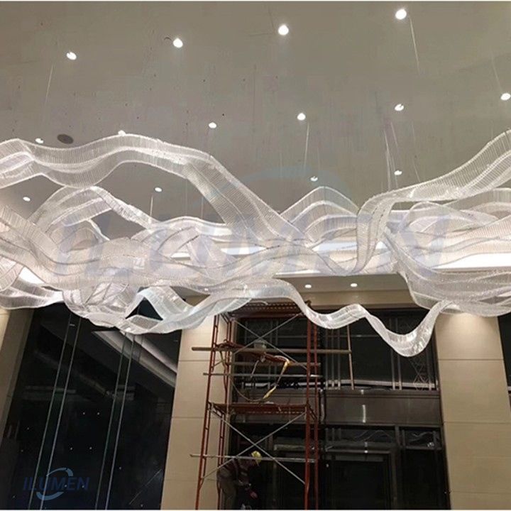 SXHA023 ĐÈN THỦY TINH DẢI LỤA MÚA LƯỢN