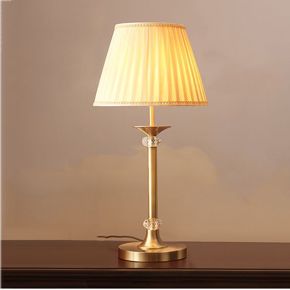 XDB0025 ĐÈN BÀN CHỤP VẢI XẾP