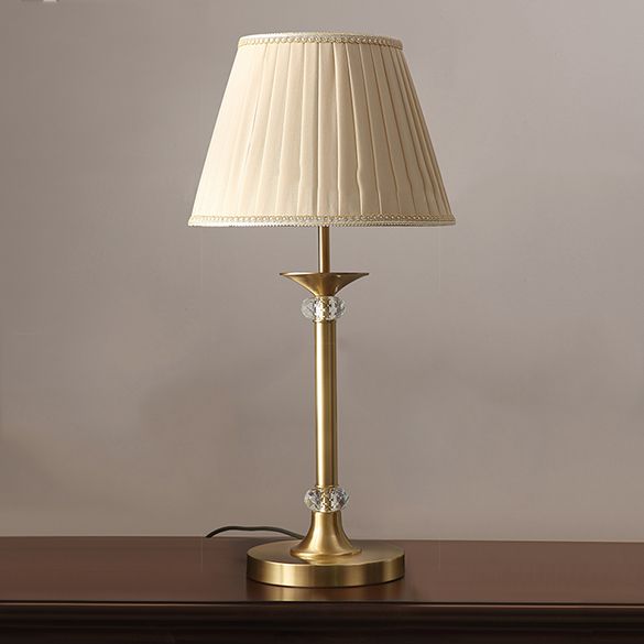 XDB0025 ĐÈN BÀN CHỤP VẢI XẾP