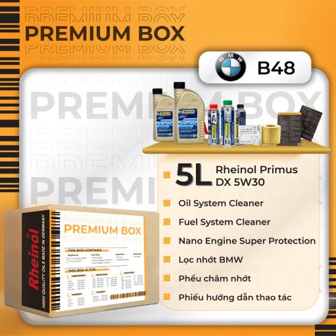 BỘ DẦU NHỚT ĐỘNG CƠ - PREMIUM BOX cho xe BMW (ĐỘNG CƠ B48)