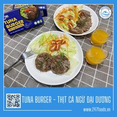 Tuna Burger - Tuna Kingdom -  Thịt Cá Ngừ Đại Dương - Lớn (90g X 6) - 540g