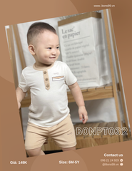 Bộ cổ trụ ngắn tay bé trai - Petit BONPT032