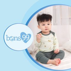 Bộ chui đầu cho bé BonTismo -  Chất liệu Cotton