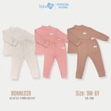 Bộ giữ nhiệt cho bé Bons99 chất nỉ cổ 3 phân dài tay nhiều màu sắc cho bé BONNL039