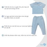 Bộ áo ngắn quần dài Bons99 chất liệu Modal kẻ mềm mát thoải mái cho bé từ 6 tháng tới 4 tuổi BONMD060