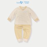 Bộ nỉ dài tay bé trai bé gái Bons99 cổ tim chất cotton nhiều màu sắc cho bé BONNL038