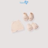 Set bao tay bao chân mũ Bons99 chất liệu sợi tre thoáng mát thoải mái cho bé từ 0-6 tháng BONPK003