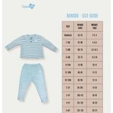 Bộ quần áo cổ trụ dài tay Bons99 chất liệu Modal (gỗ sồi) kẻ mềm mát thoải mái cho bé BONMD066