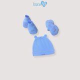 Set bao tay bao chân mũ Bons99 chất liệu sợi tre thoáng mát thoải mái cho bé từ 0-6 tháng BONPK003