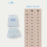 Bộ ba lỗ gấu Bons99 chất liệu Modal xốp mềm mát thoải mái cho bé từ 6 tháng BONMD062