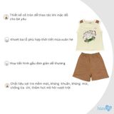 Bộ ba lỗ cộc tay sợi tre Bons99 chất liệu sợi tre thoáng mát thoải mái cho bé từ 9 tháng tới 6 tuổi BONBB060