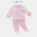 Bộ nỉ dài tay bé trai bé gái Bons99 cổ tim chất cotton nhiều màu sắc cho bé BONNL038