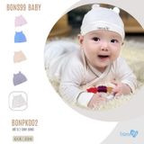 Mũ sơ sinh Bons99 chất liệu sợi tre thoáng mát thoải mái cho bé từ 0-6 tháng BONPK002