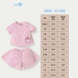 Bộ cộc tay Bons99 chất liệu Melanie mềm mát thoải mái cho bé gái từ 12 tháng BONML03