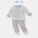 Bộ nỉ dài tay bé trai bé gái Bons99 cổ tim chất cotton nhiều màu sắc cho bé BONNL038