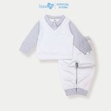 Bộ nỉ cho bé trai bé gái Bons99 bộ dài tay cổ trụ nhiều màu sắc cho bé BONNL042