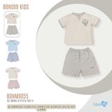Bộ cộc tay cài vai Bons99 chất liệu Modal xốp chữ V mềm mát thoải mái cho bé từ 6 tháng BONMD055