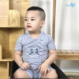 Bộ cài vai cộc tay Bons99 chất liệu Melanie mềm mát thoải mái cho bé trai từ 12 tháng BONML01