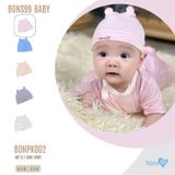 Mũ sơ sinh Bons99 chất liệu sợi tre thoáng mát thoải mái cho bé từ 0-6 tháng BONPK002