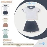 Bộ quần áo cộc tay sợi tre Bons99 chất liệu sợi tre thoáng mát thoải mái cho bé BONBB064