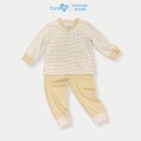 Bộ nỉ dài tay bé trai bé gái Bons99 cổ tim chất cotton nhiều màu sắc cho bé BONNL038