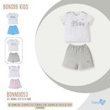 Bộ cài vai cộc tay Bons99 chất liệu Modal xốp mềm mát thoải mái cho bé từ 6 tháng BONMD053