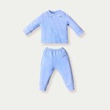 Bộ nỉ bông cài chéo Bons99 mềm mịn giữ ấm cho bé từ 0-6 tháng BONNL033