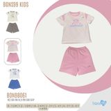 Bộ cộc tay cao cấp Bons99 chất liệu sợi tre thoáng mát thoải mái cho bé từ 9 tháng tới 6 tuổi BONBB061
