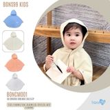 Áo choàng cho bé trai và bé gái Bons99 có mũ chất liệu Modal thoải mái chống tia UV từ 12 tháng đến 4 tuổi BONNY001