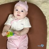 Bộ cộc tay Bons99 cài chéo chất liệu sợi tre thoáng mát thoải mái cho bé từ 0-6 tháng BONBB059