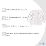Áo dài tay cài chéo Bons99 chất liệu modal (gỗ sồi) mềm mát thoải mái cho bé từ 1-6 tháng BONMD029