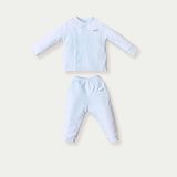 Bộ nỉ dài tay Bons99 cài chéo giữ ấm cho bé trai và bé gái từ 0-6 tháng BONNL026