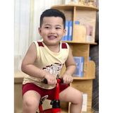 Bộ ba lỗ cộc tay sợi tre Bons99 chất liệu sợi tre thoáng mát thoải mái cho bé từ 9 tháng tới 6 tuổi BONBB060