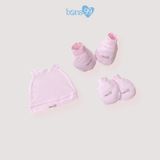 Set bao tay bao chân mũ Bons99 chất liệu sợi tre thoáng mát thoải mái cho bé từ 0-6 tháng BONPK003