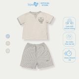 Bộ cộc tay cài vai Bons99 chất liệu Modal xốp chữ V mềm mát thoải mái cho bé từ 6 tháng BONMD055