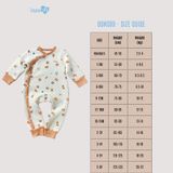 Bodysuit cho bé Bons99 chất liệu chần bông mềm mịn giữ nhiệt từ 0-6 tháng BONCB025
