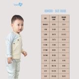Bộ nỉ dài tay Bons99 họa tiết kẻ cách điệu thoải mái, thấm hút mồ hôi cho trẻ từ 6 tháng đến 4 tuổi BONNC026