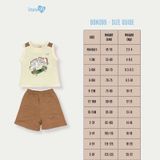 Bộ ba lỗ cộc tay sợi tre Bons99 chất liệu sợi tre thoáng mát thoải mái cho bé từ 9 tháng tới 6 tuổi BONBB060