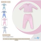 Bộ quần áo cổ trụ dài tay Bons99 chất liệu Modal (gỗ sồi) kẻ mềm mát thoải mái cho bé BONMD066