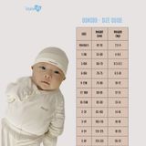 Bộ nỉ dài tay Bons99 cài chéo giữ ấm cho bé trai và bé gái từ 0-6 tháng BONNL026