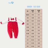 Bộ nỉ dài tay Bons99 có nơ dễ thương thoải mái mặc đi chơi cho bé gái từ 0-9 tháng BONNL034