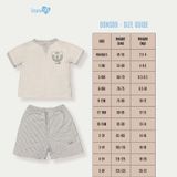 Bộ cộc tay cài vai Bons99 chất liệu Modal xốp chữ V mềm mát thoải mái cho bé từ 6 tháng BONMD055