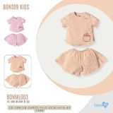 Bộ cộc tay Bons99 chất liệu Melanie mềm mát thoải mái cho bé gái từ 12 tháng BONML03