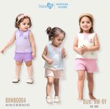 Bộ ba lỗ Bons99 dễ thương chất liệu bột gỗ thoải mái BONBG004