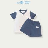 Bộ quần áo cộc tay cổ tim Bons99 chất liệu modal gỗ sồi) thoáng mát thấm hút mồ hôi cho bé BONMD074