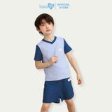 Bộ quần áo cộc tay cổ tim Bons99 chất liệu modal gỗ sồi) thoáng mát thấm hút mồ hôi cho bé BONMD074