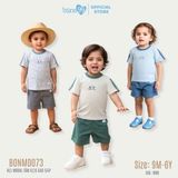Bộ quần áo cộc tay Bons99 chất liệu modal (gỗ sồi) thoáng mát thấm mút mồ hôi cho bé BONMD073