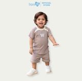 Bộ quần áo cộc tay thể thao Bons99 chất liệu Pettit thoáng mát thoải mái cho bé BONPT044