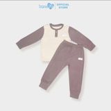 Bộ quần áo cổ trụ dài Bons99 dễ thương chất liệu bột gỗ thoải mái BONBG005
